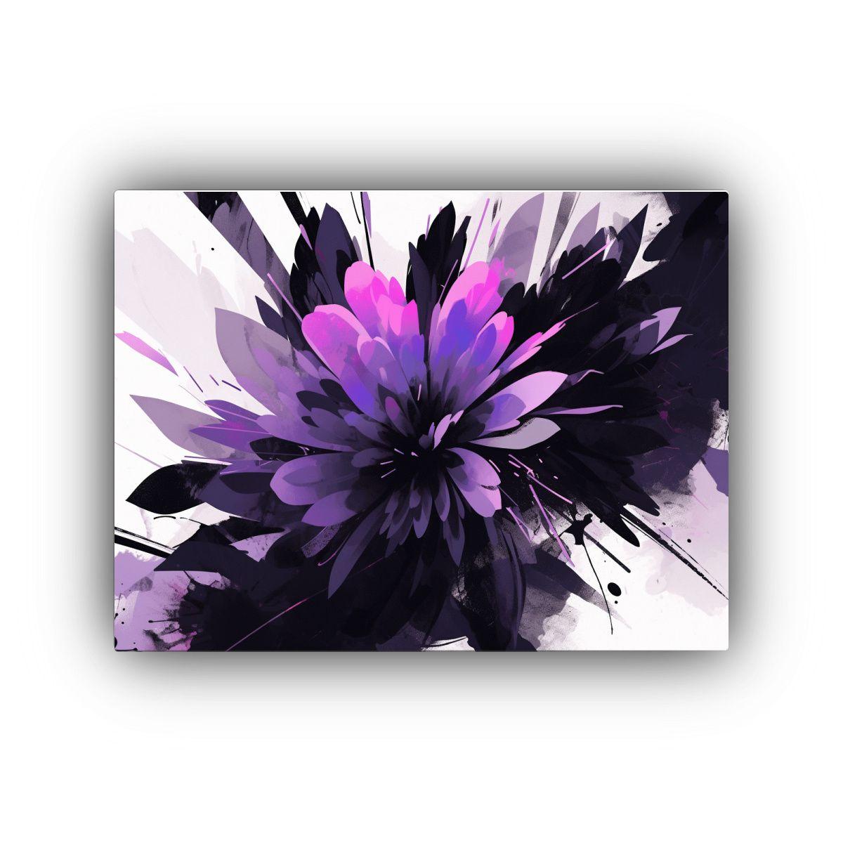 Pinturas Decorativas En Bastidor: Composición Belleza Púrp 50x40cm-0