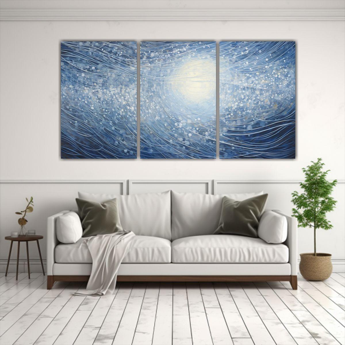 Cuadros Modernos Elegantes Estilo Puntillismo 180x90 Cm-2