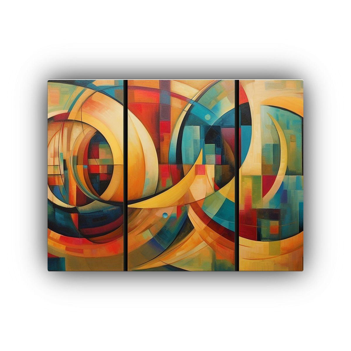 Lienzo Vintage Arte Grafico Abstracto En Estilo Fotorealista 40x30cm-0