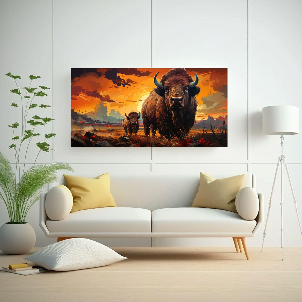 Cuadro De Lienzo Estilo Galería: Pintura Al Estil 100x50cm-2