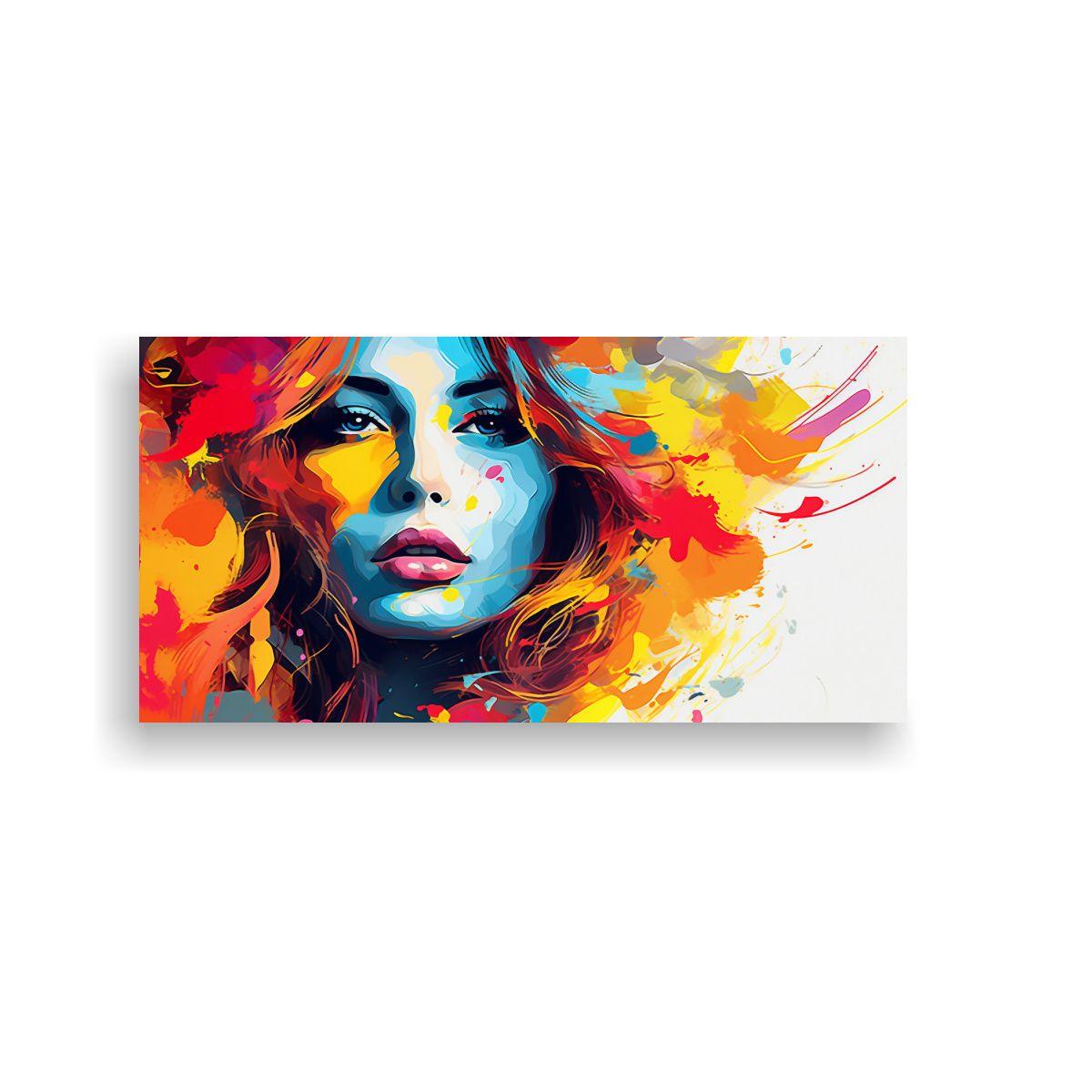 Cuadros En Bastidor Estilo Neo Pop Art Con Colores 100x50cm-0