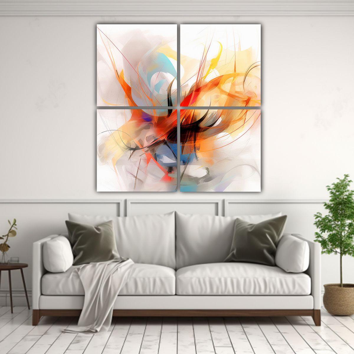 Pinturas Decorativas De Arte Digital Abstracción 160x160 Cm-2