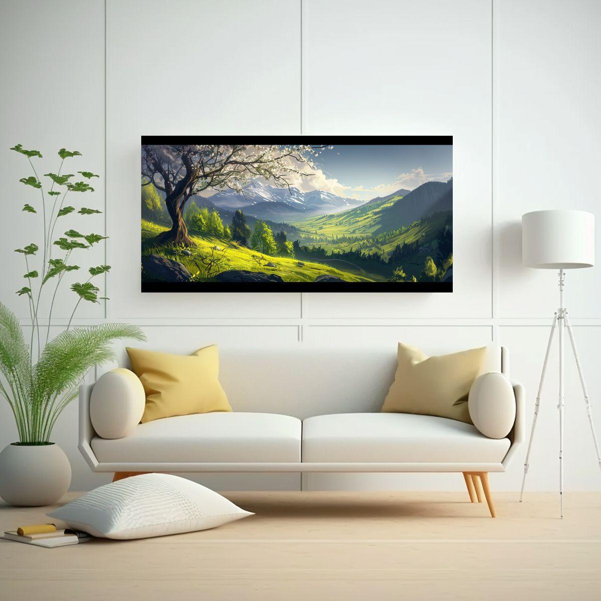 Paisaje Natural En Cuadro Horizontal Para 80x40cm-2
