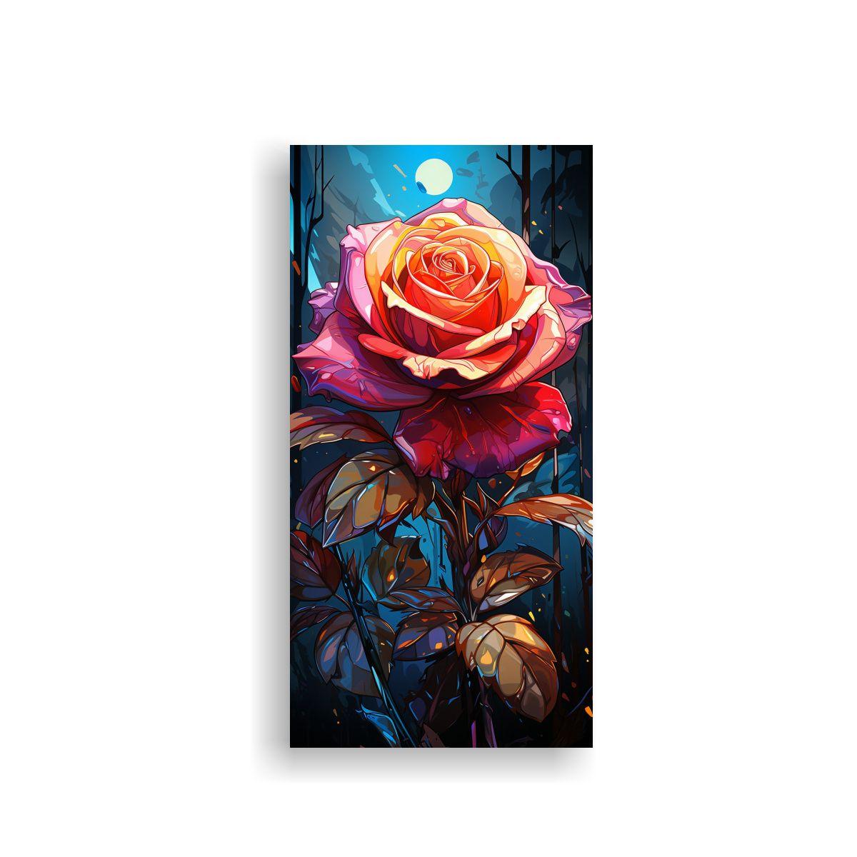 Pinturas Decorativas Estilo Rose Bud Pop Art Para 70x140 Cm-0