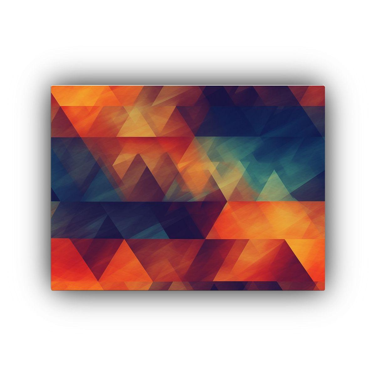 Cuadro Abstracto Intenso Triangular Patrón Único 75x50cm-0