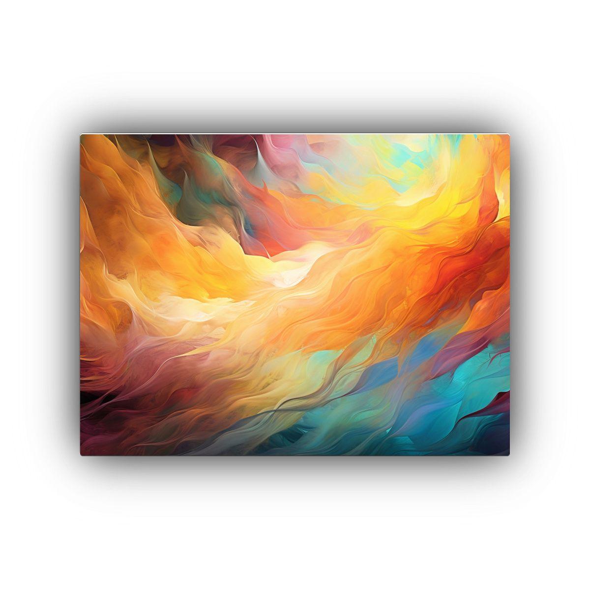 Cuadro Abstracto En Bastidor Con Composición Equilibrada Y  30x20cm-0