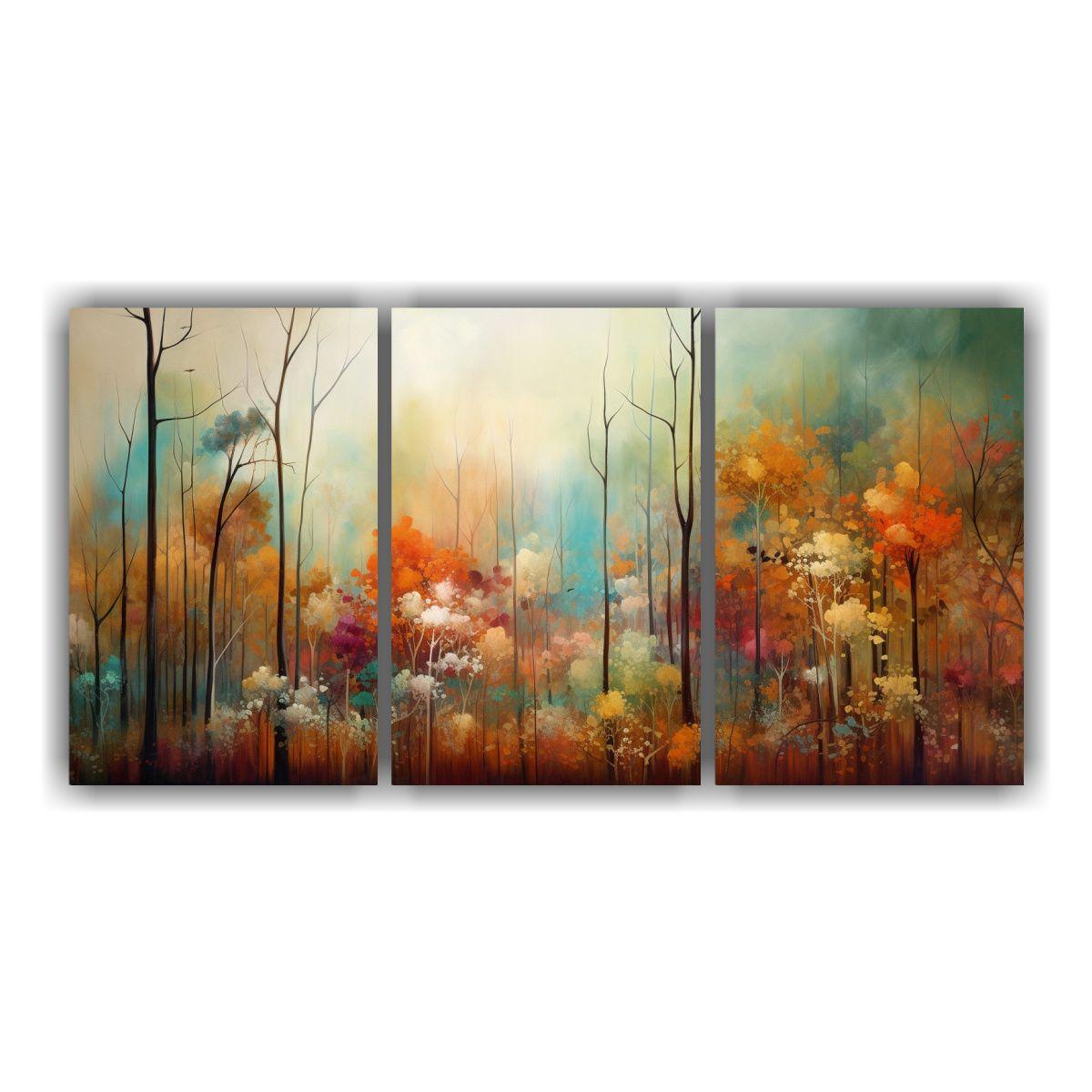 Cuadros Modernos Mágicos De Bosques Abstractos 120x60 Cm-0