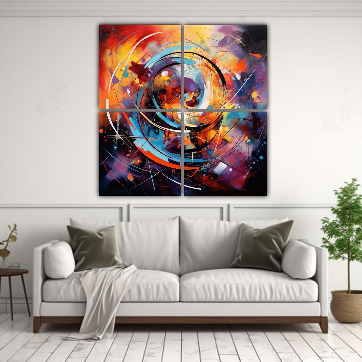 Cuadros Abstractos Para Decorar Sala 180x180 Cm-2