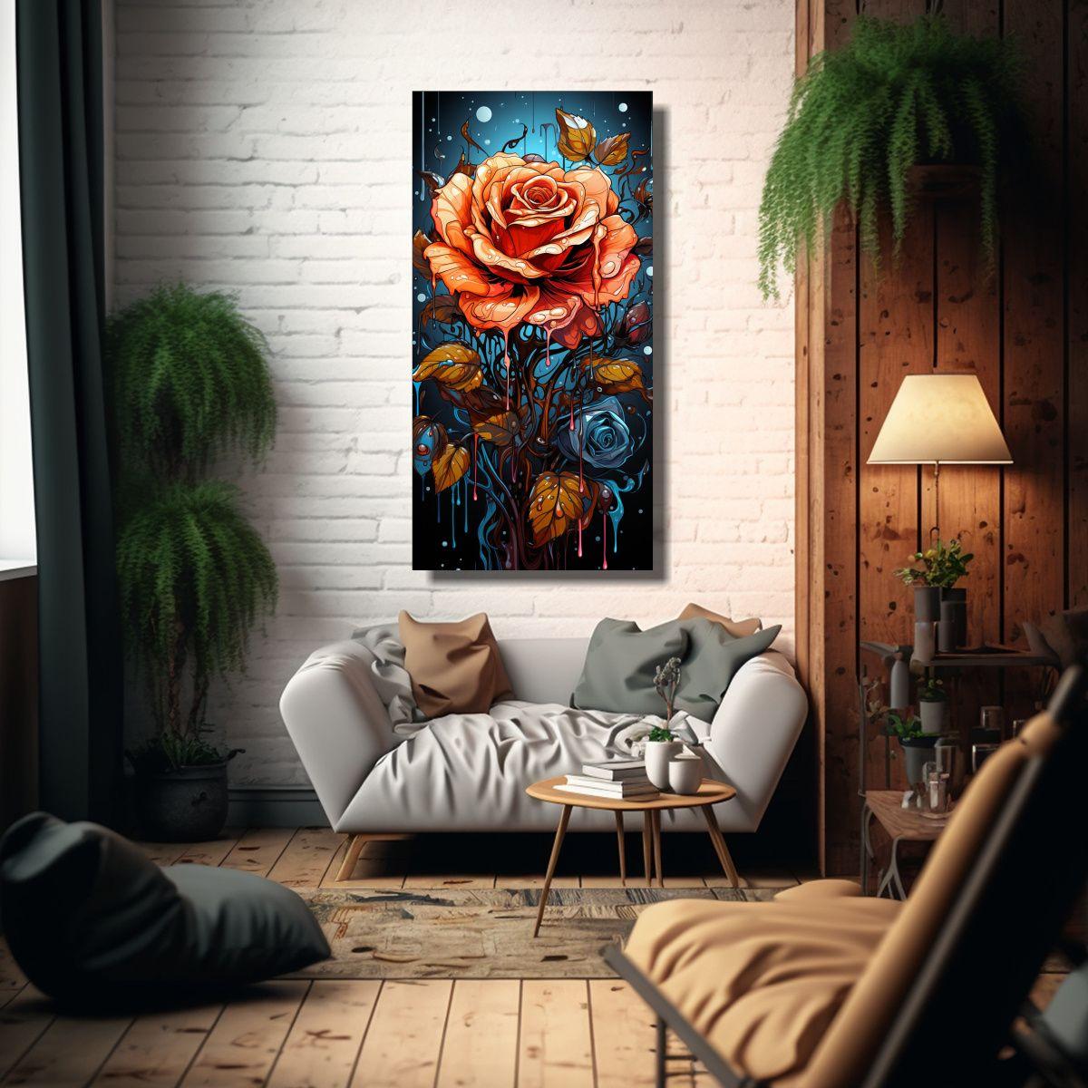 Cuadro Creativo Para Comedor En Colores Vibrantes 80x160cm-2