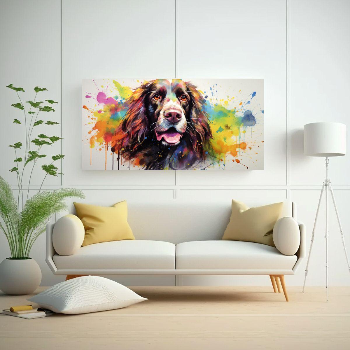 Cuadro Neo Pop Art Elegancia Con Setters En Colore 100x50cm-2