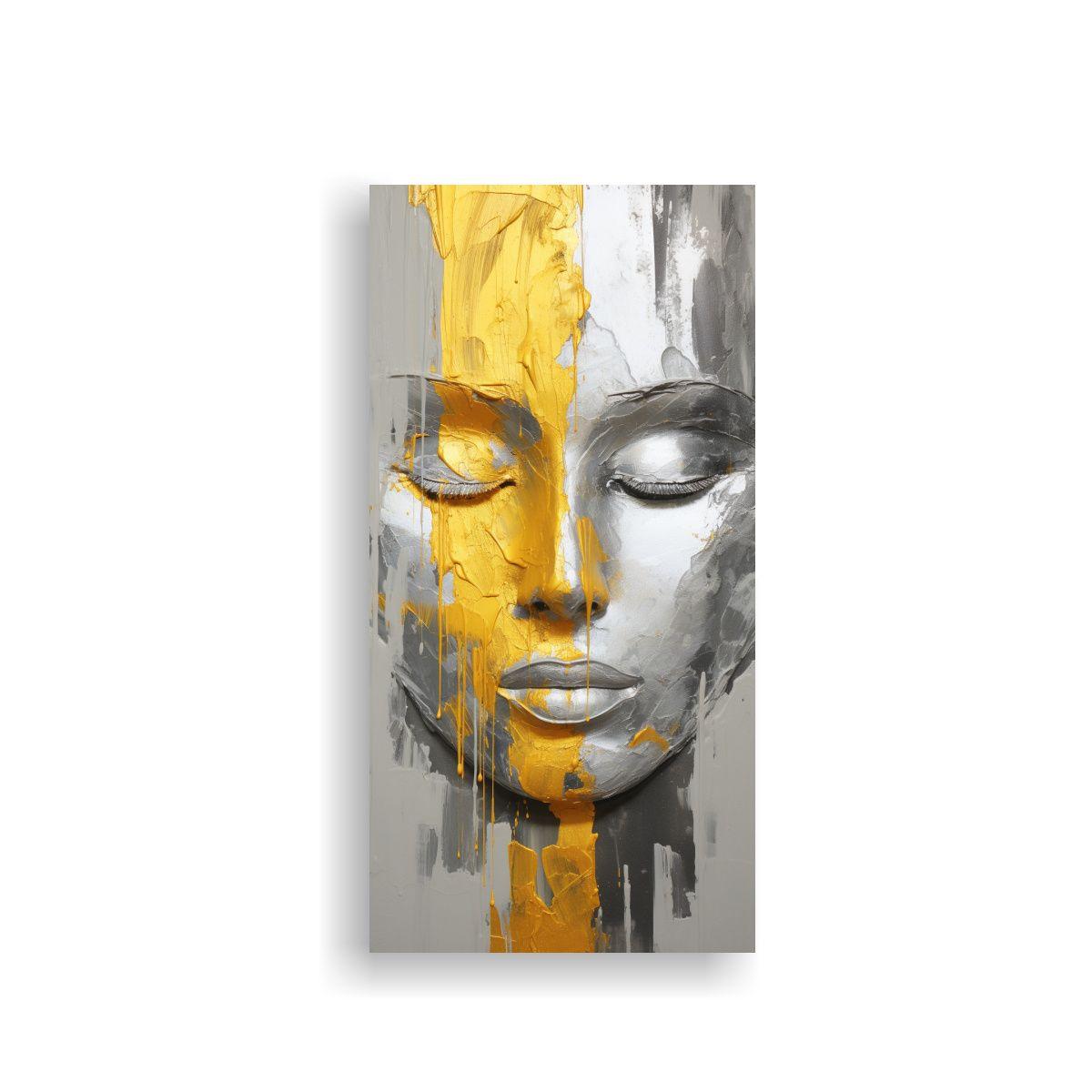 Cuadro Decorativo Estilo Abstracto Con La Cara De 80x160cm-0