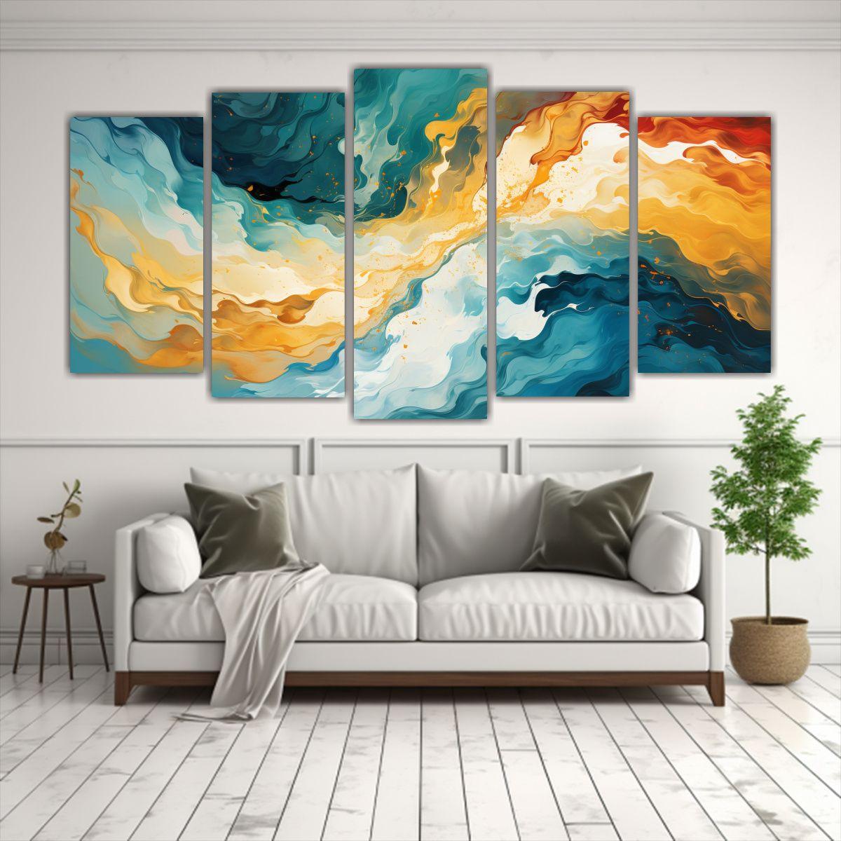 Cuadros Modernos Año Nuevo En Estilo Abstracto 200x100 Cm-2