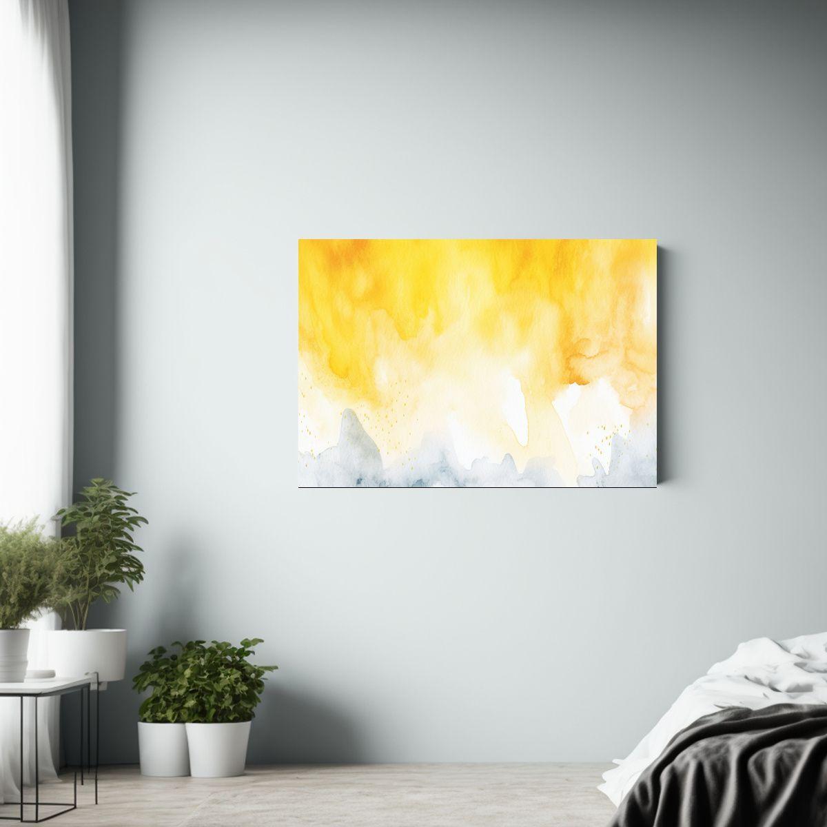 Pintura Abstracta En Acuarela De Alta Calidad Con Fondo Mág 75x50cm-2