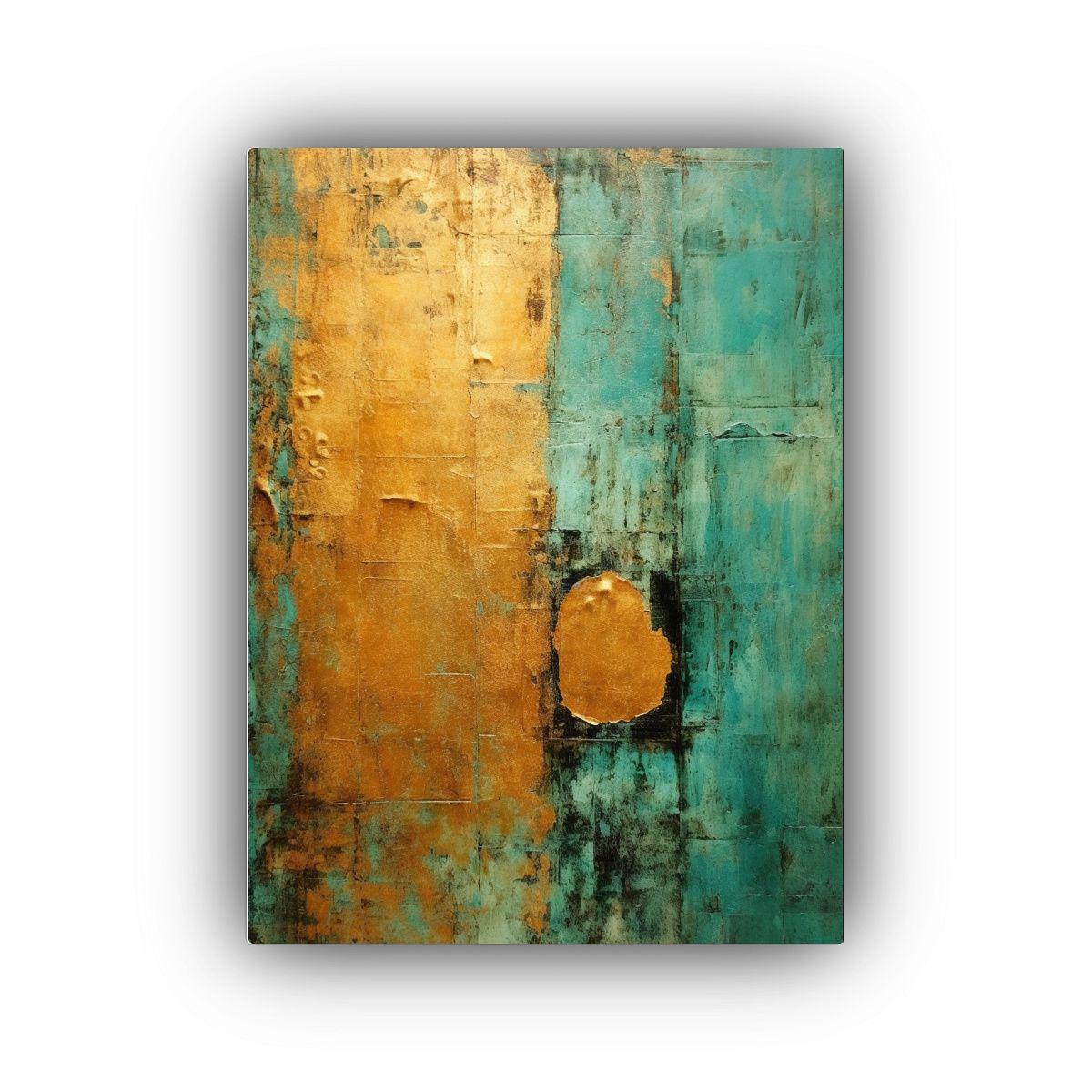 Pintura Mixta Abstracta Moderna Con Visión 30x40cm-0