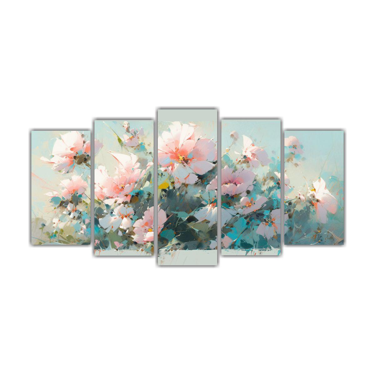 Cuadros Concepto Temática A Turquesa Y Rosa 250x125 Cm-0
