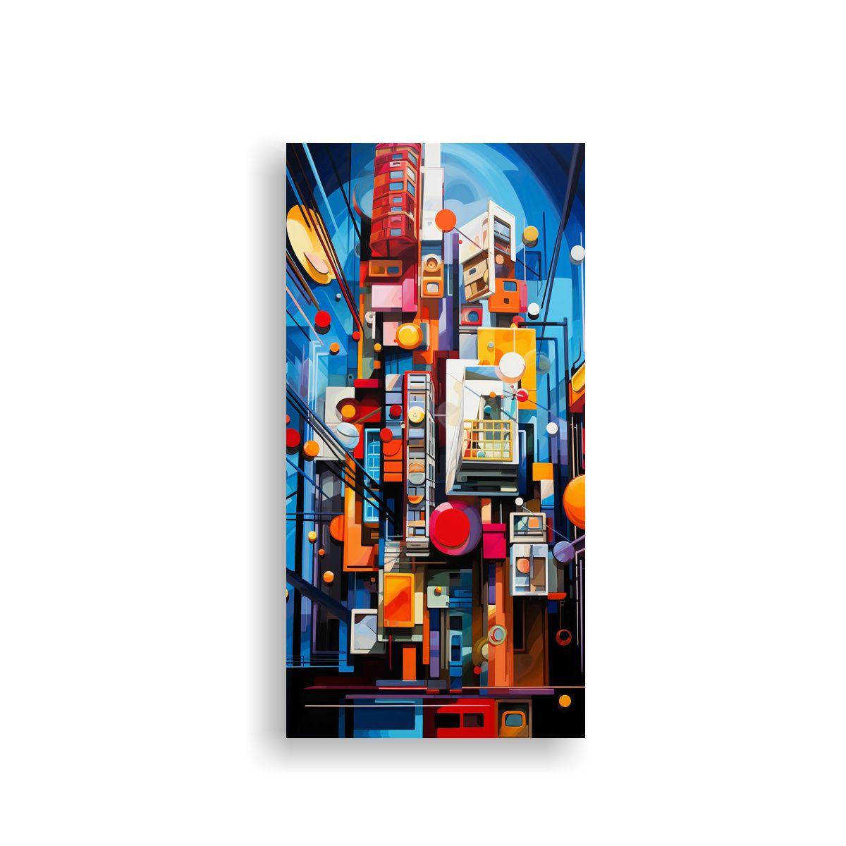 Cuadro Abstracto De Arquitectura Y Arte Asombroso 50x100cm-0