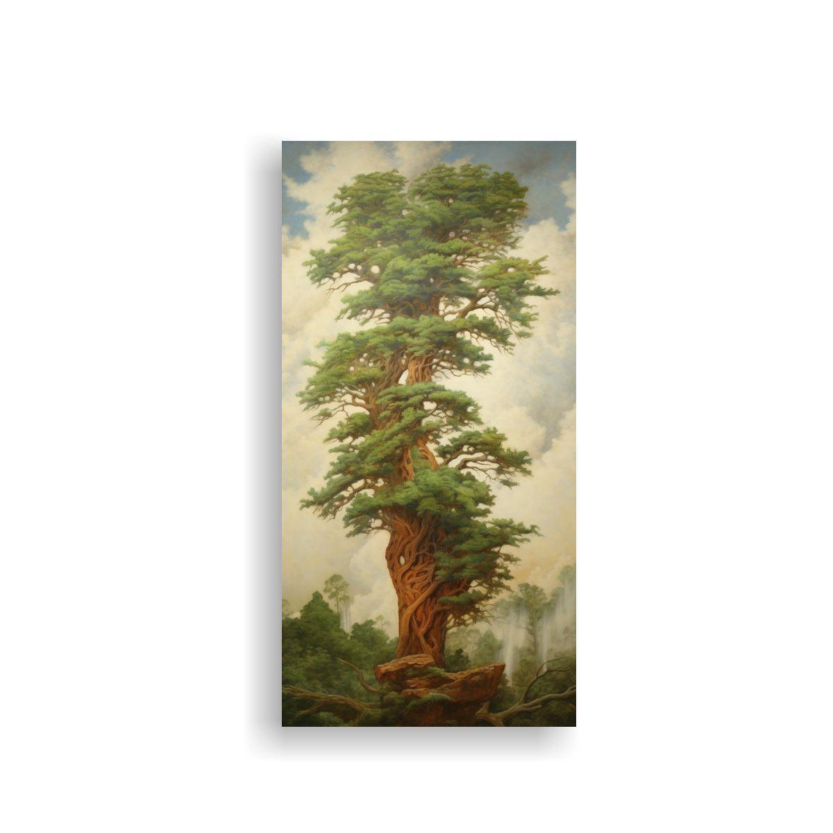 Pintura Abstracta De árbol De Cedro, Estilo 80x160cm-0