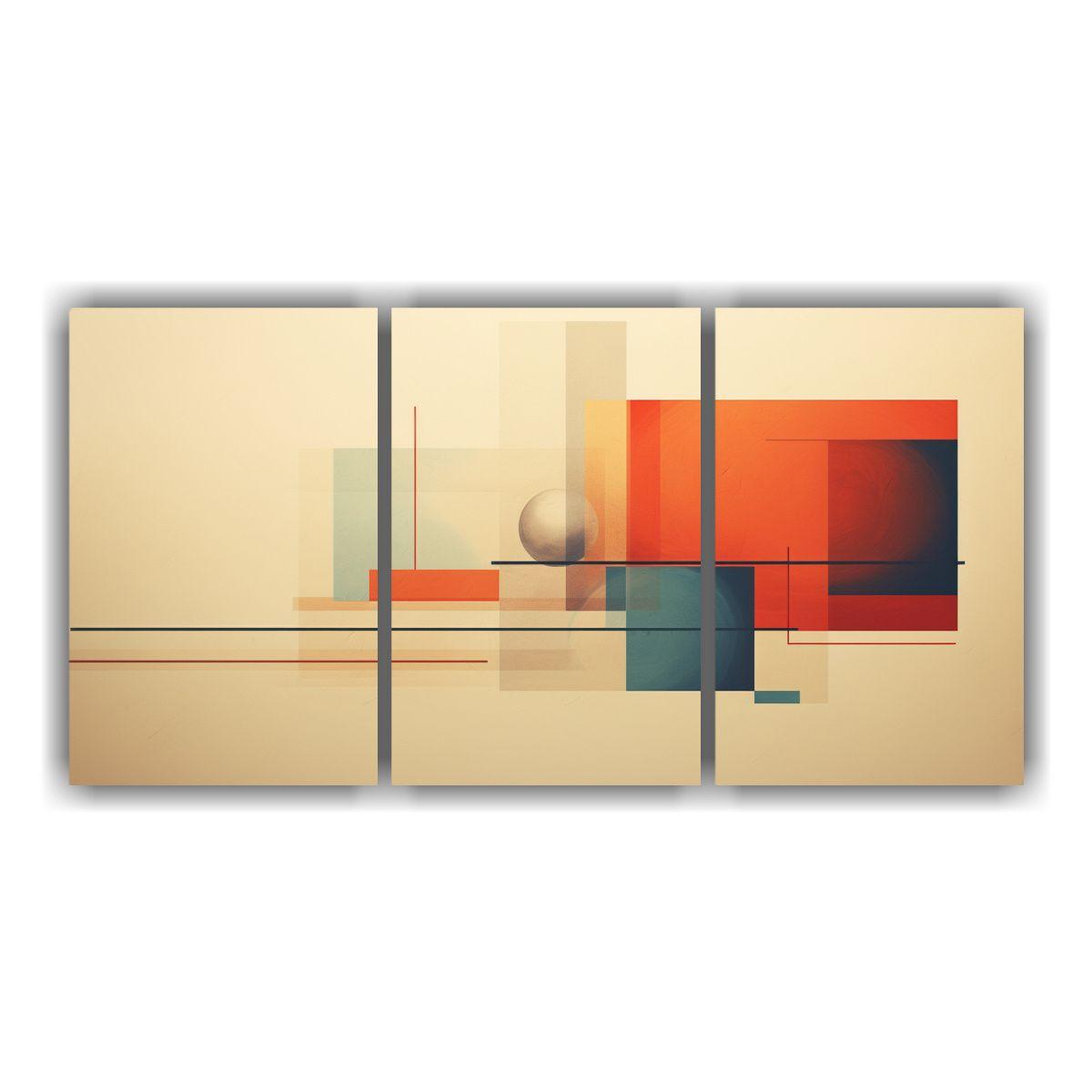 Cuadro Abstracto Vintage De Impacto Visual 150x75 Cm-0