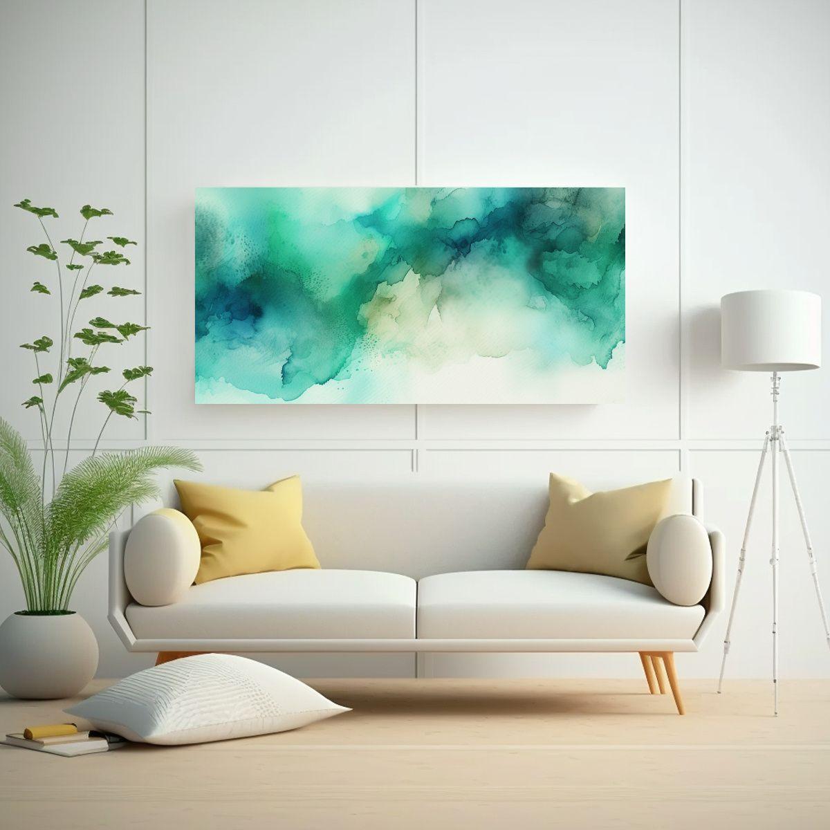 Pinturas De Decoración Abstracta En Acuarela 140x70cm-2