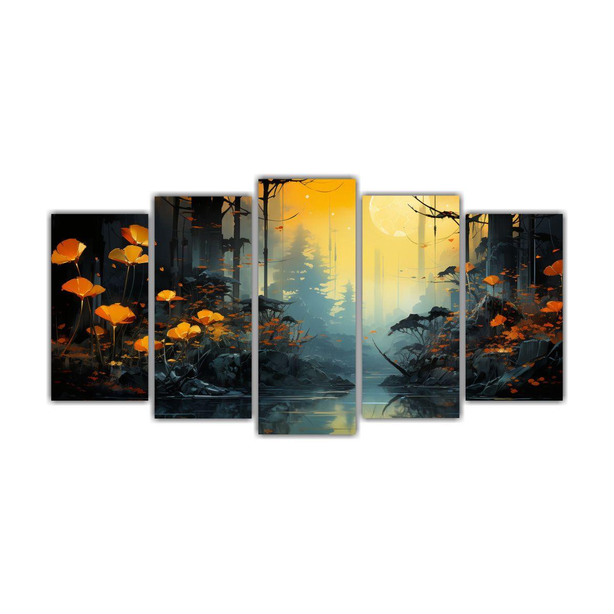 Cuadro Decorativo Moderno De Bambú En Tonos 200x100 Cm-0