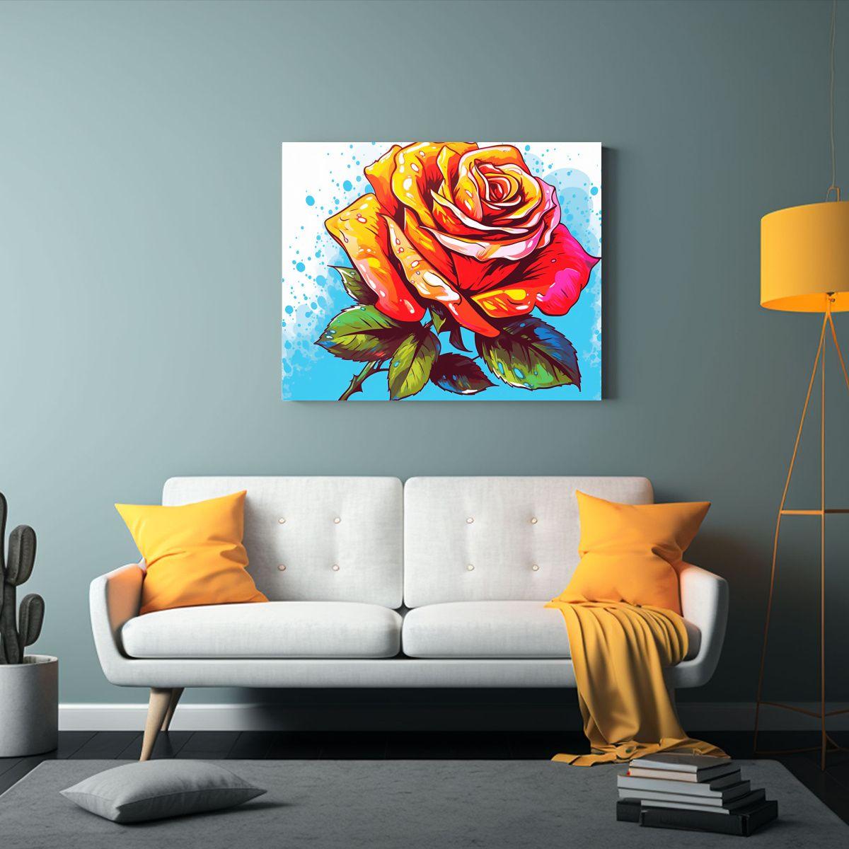 Pintura De Pared Cuadro Armonía Cromática En 75x50cm-2