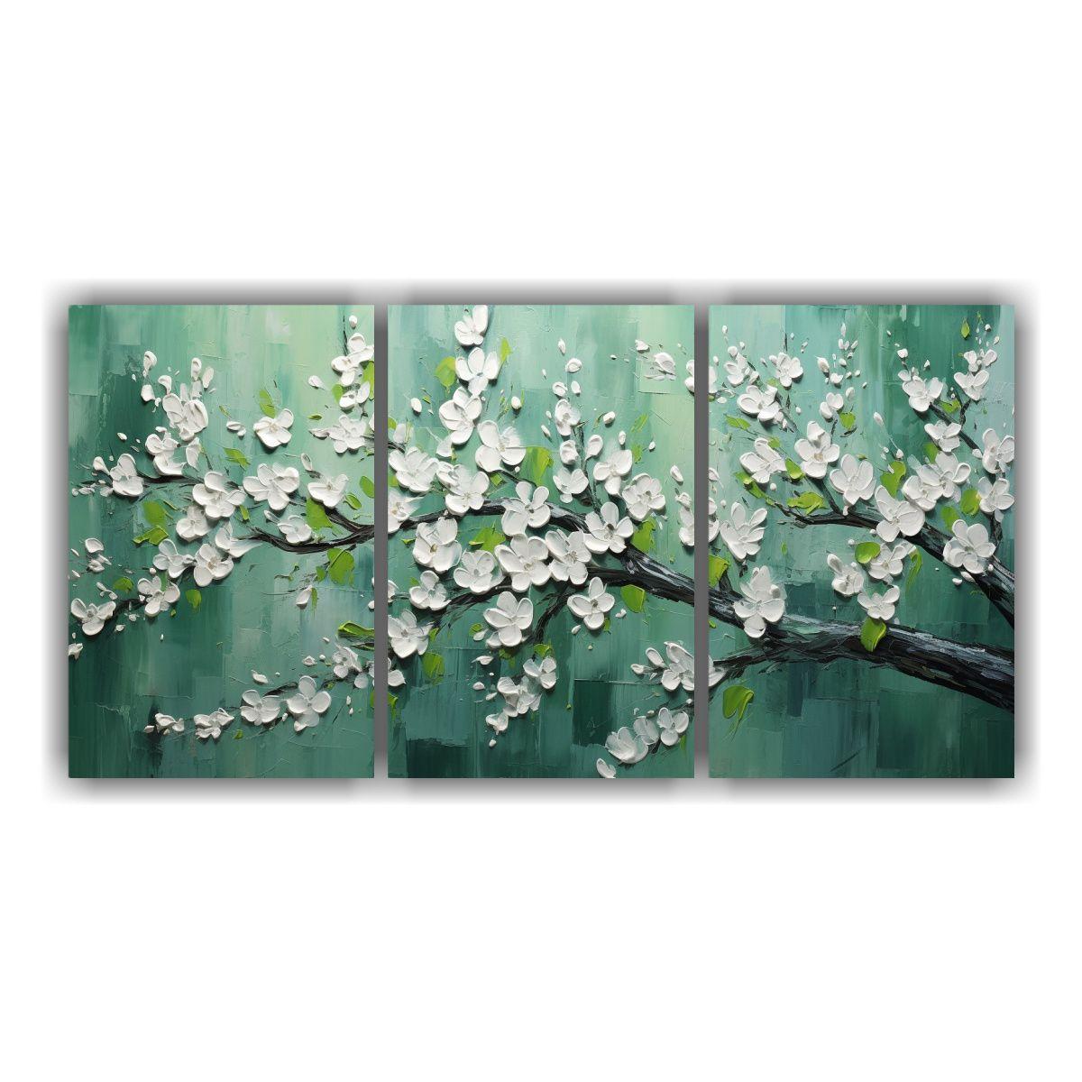 Cuadro Lienzo Set 3 Artes Inspiración Armonía 120x60 Cm-0