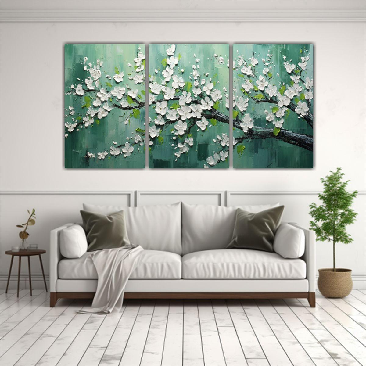 Cuadro Lienzo Set 3 Artes Inspiración Armonía 120x60 Cm-2