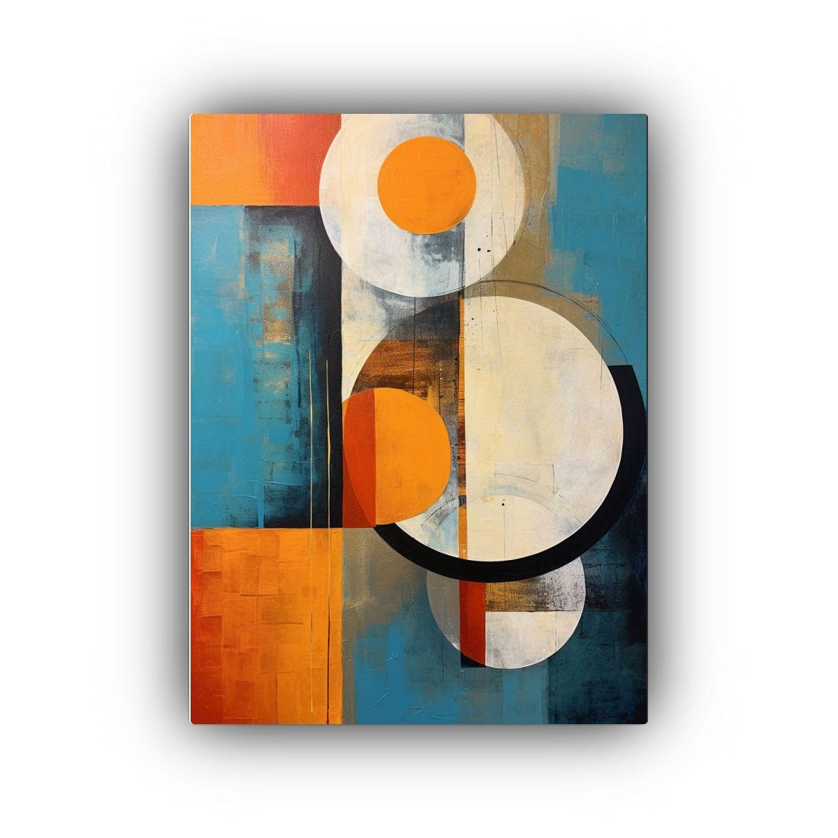 Pintura Abstracta Con Colores Complementarios; 30x40 Cm-0