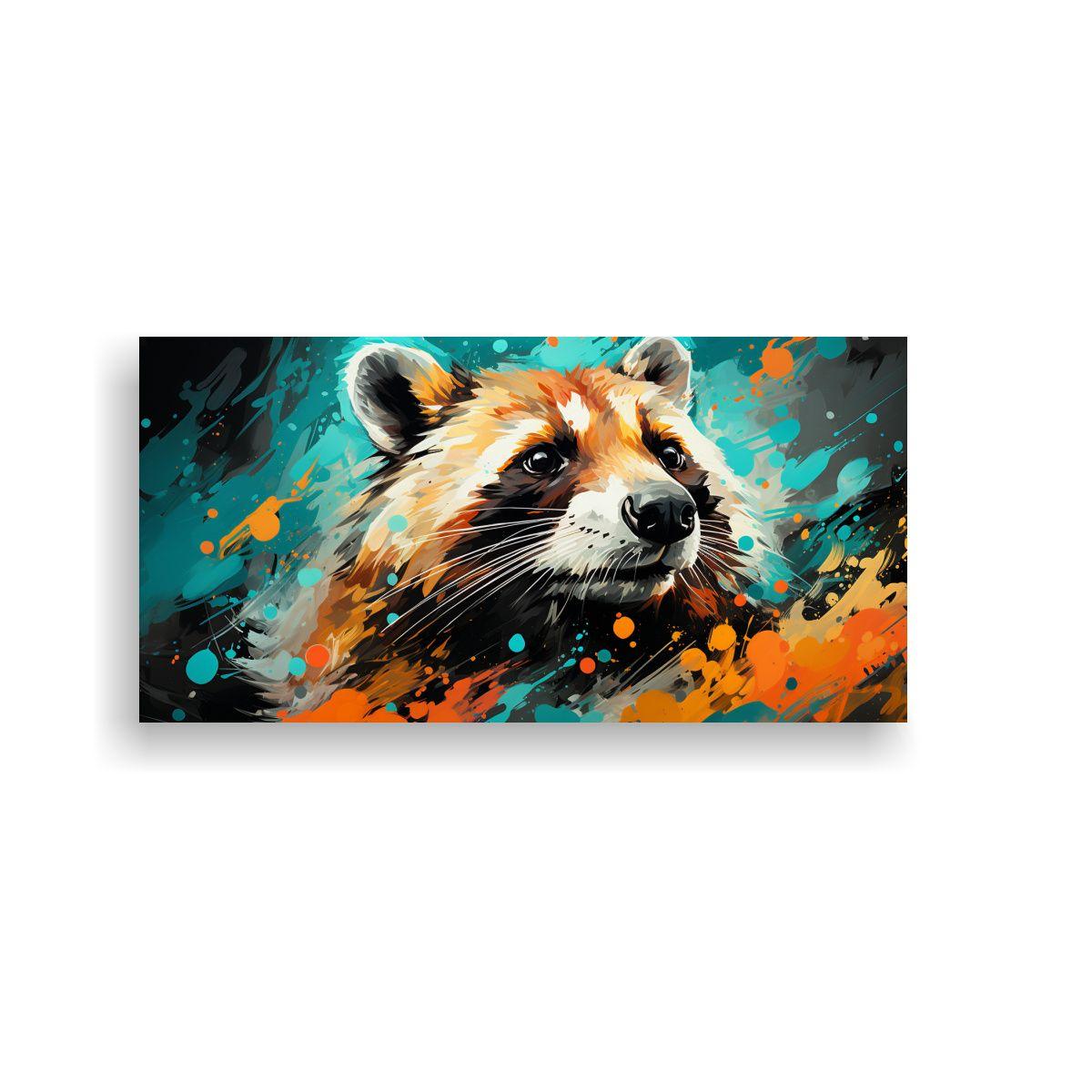 Pintura Decorativa De Arte Pop Neo Con Tejón 120x60 Cm-0