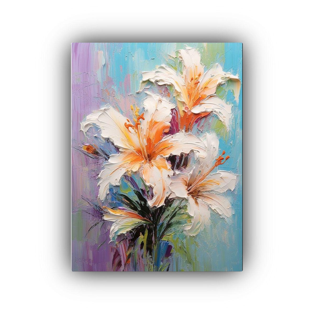 Arte De Pared Magician Lily: Pintura Abstracta 30x45cm-0