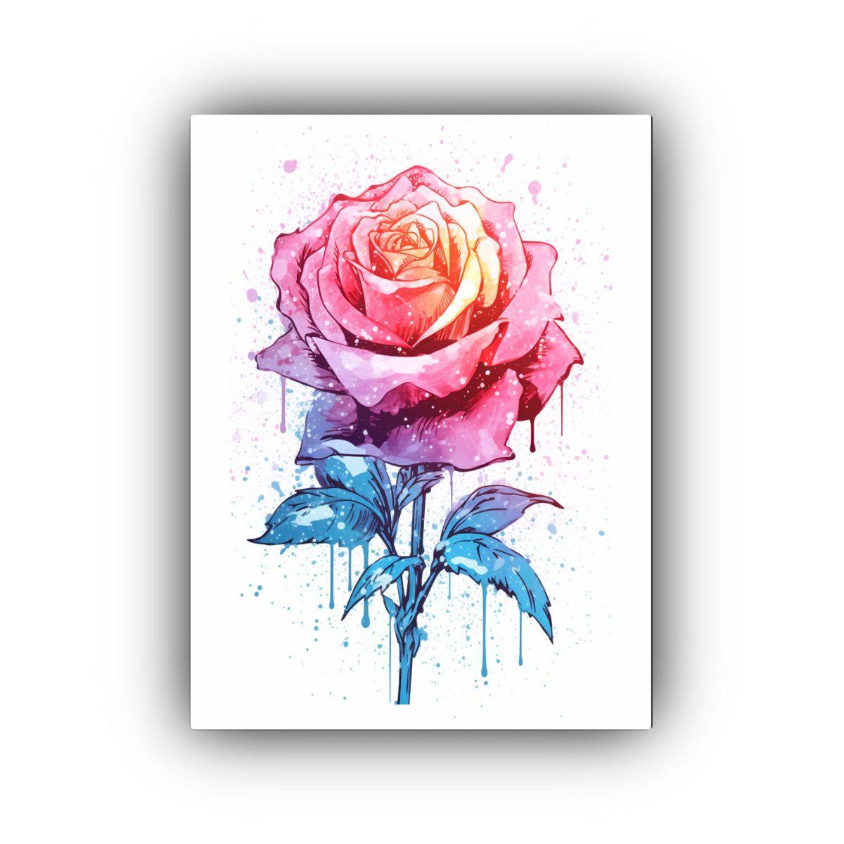 Cuadro Patrón Intenso Exposición Rosa 50x75cm-0