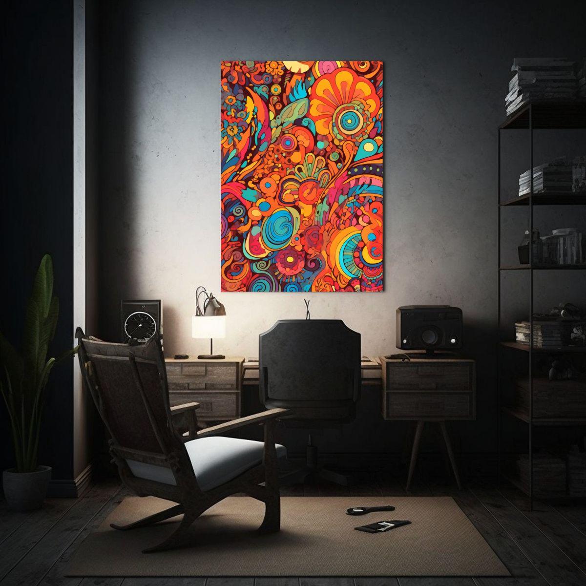 Cuadro Espectacular Salon Arte Psicodélico 50x65cm-2