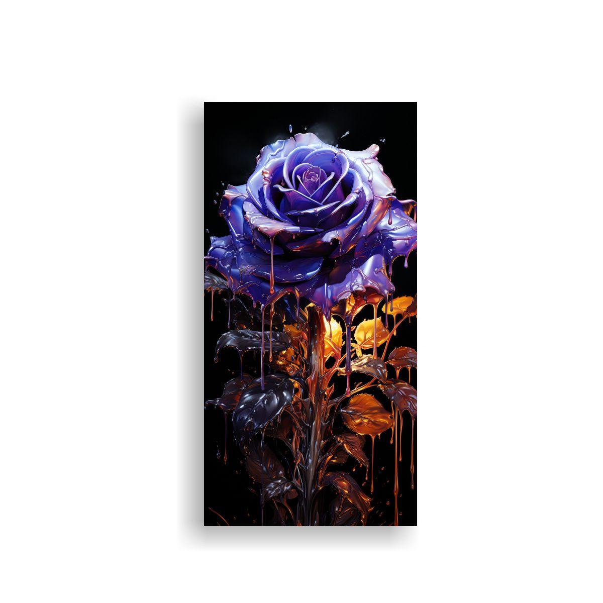 Cuadro Calidos Motivo Rosa Venenosa Sobre Fondo 50x100cm-0