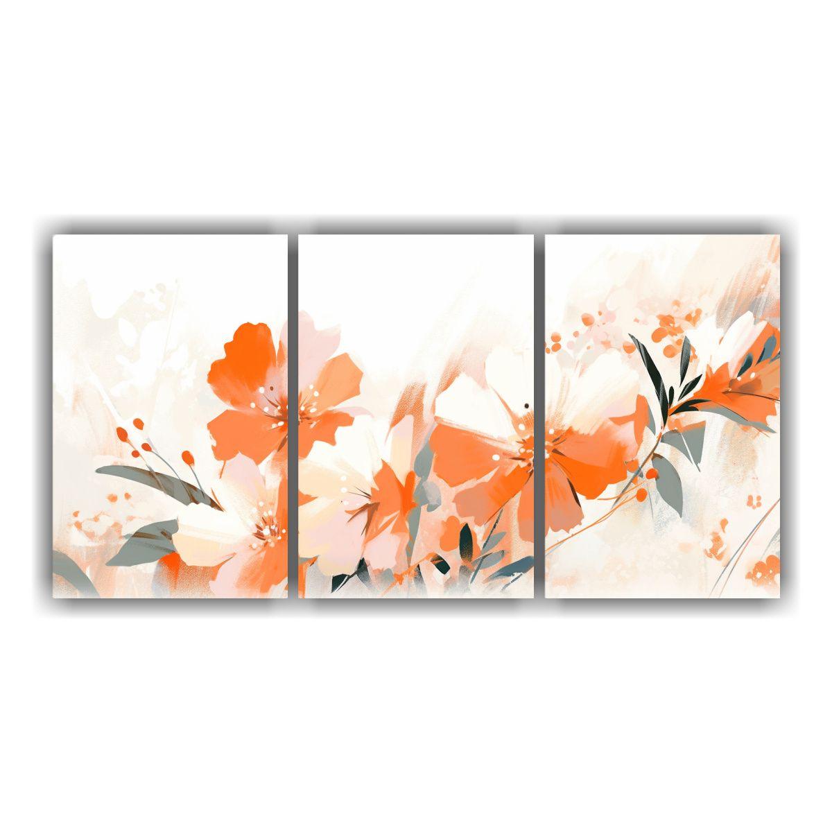 Cuadros Vanguardia Contraste Blanco Y Naranja 180x90 Cm-0