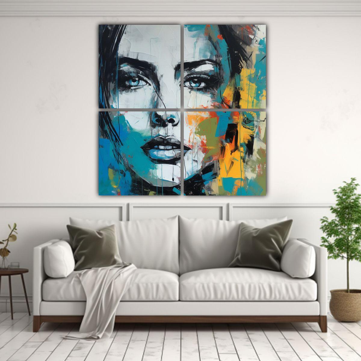 Cuadros Decorativos De Pintura Al óleo Estilo 140x140 Cm-2