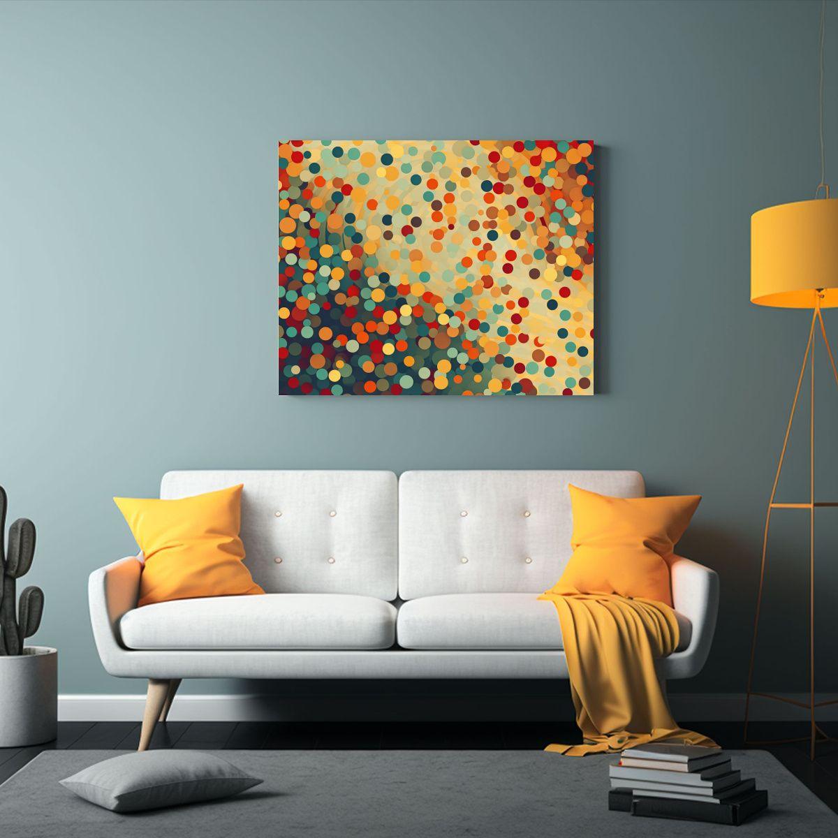 Arte De Pared Imagen Figuras Con Patrón Circular  50x40cm-2