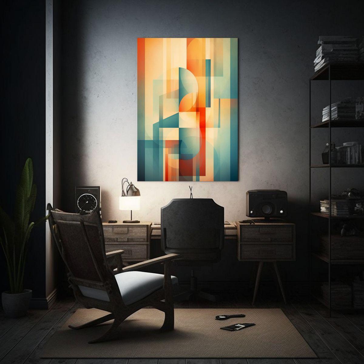 Lienzo Intenso Formación Abstracta Contemporánea 30x45cm-2