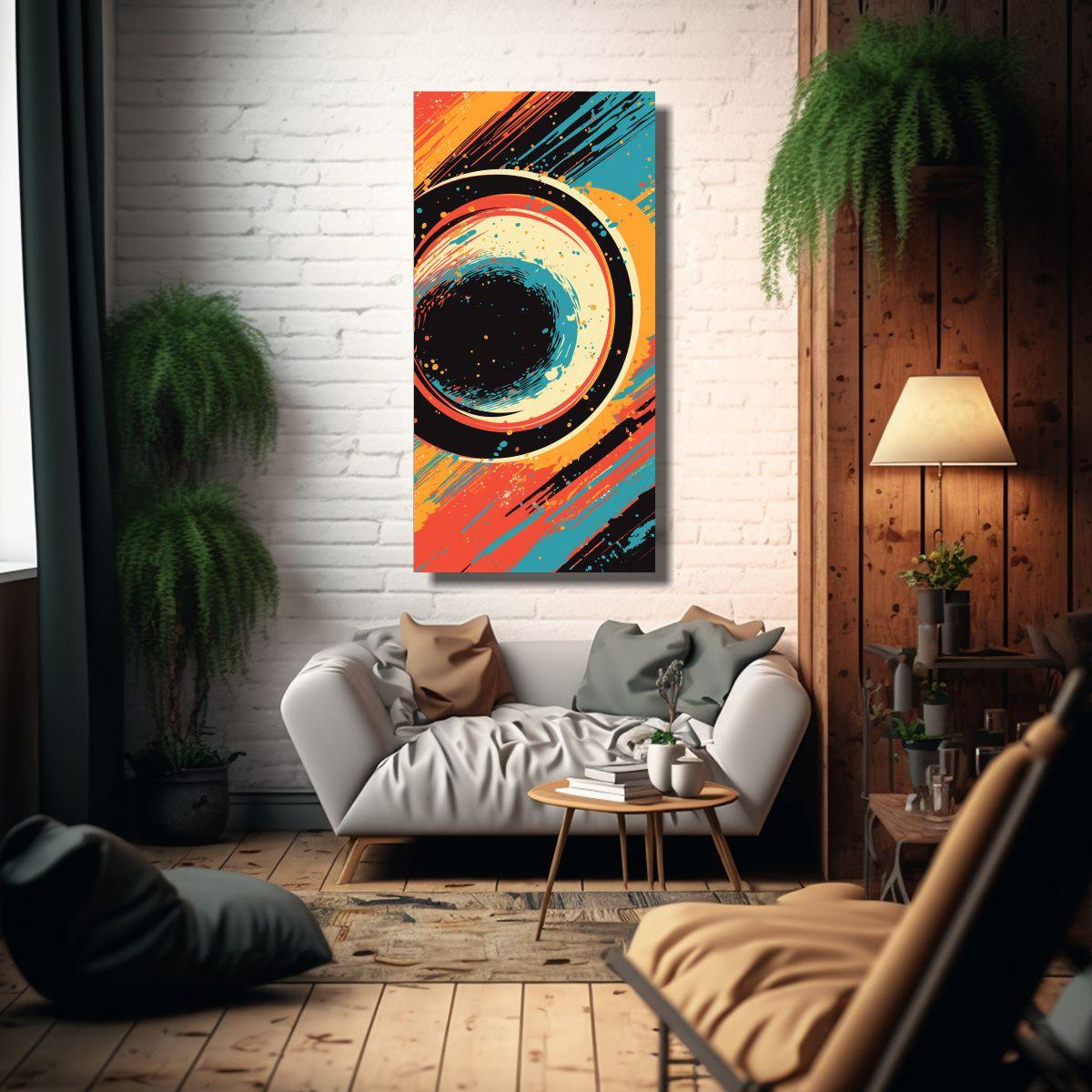 Cuadro Estilo Galería Con Textura Grunge Y Vida 20x40cm-2