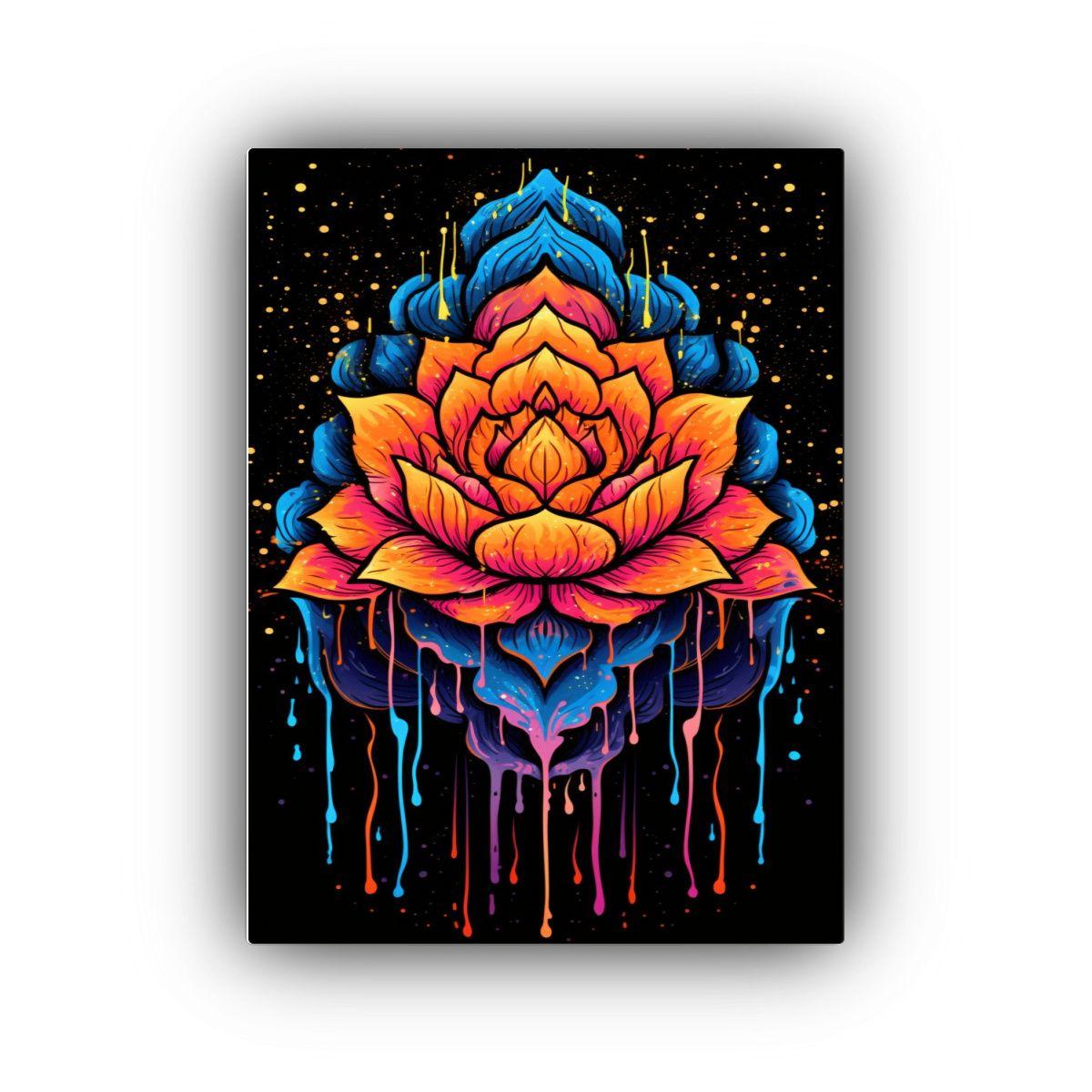 Pintura Decorativa Con Mandala De Colores 60x90 Cm-0