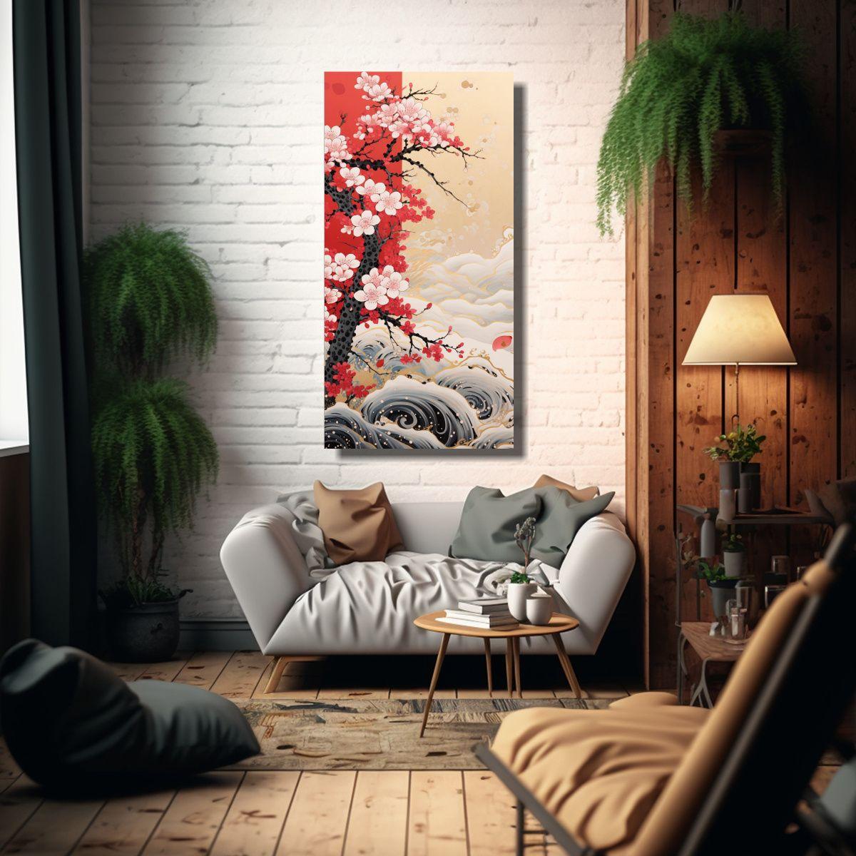 Cuadro Lienzo Moderno Luminosidad Reinterpretació 60x120cm-2