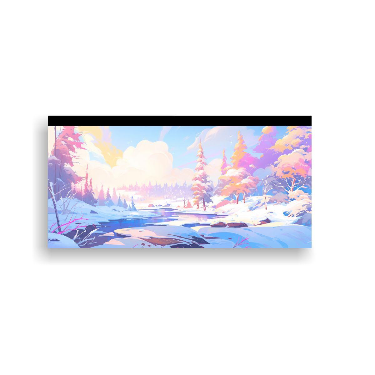 Paisaje Invernal Dinámico En El Estilo Neo Pop 60x30cm-0