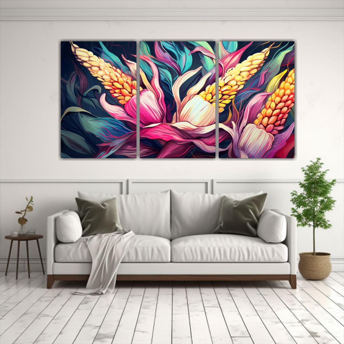 Pinturas Decorativas De Concepto En Lienzo: Maíz 240x120 Cm-2