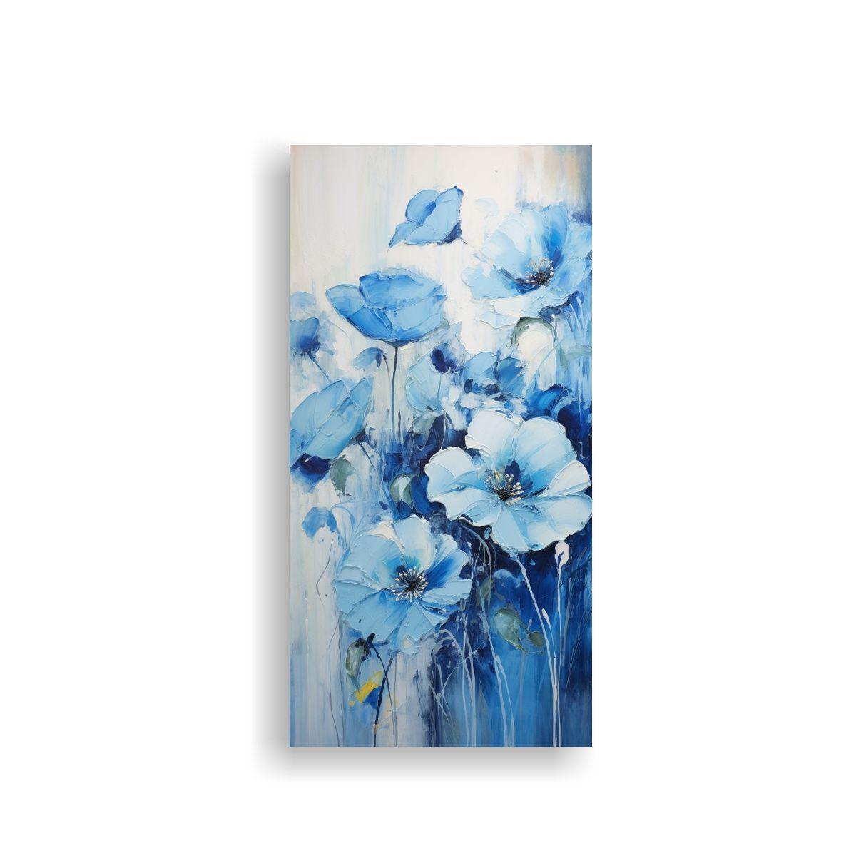 Tela En Bastidor Decorativo Calma Con Amapolas 70x140cm-0