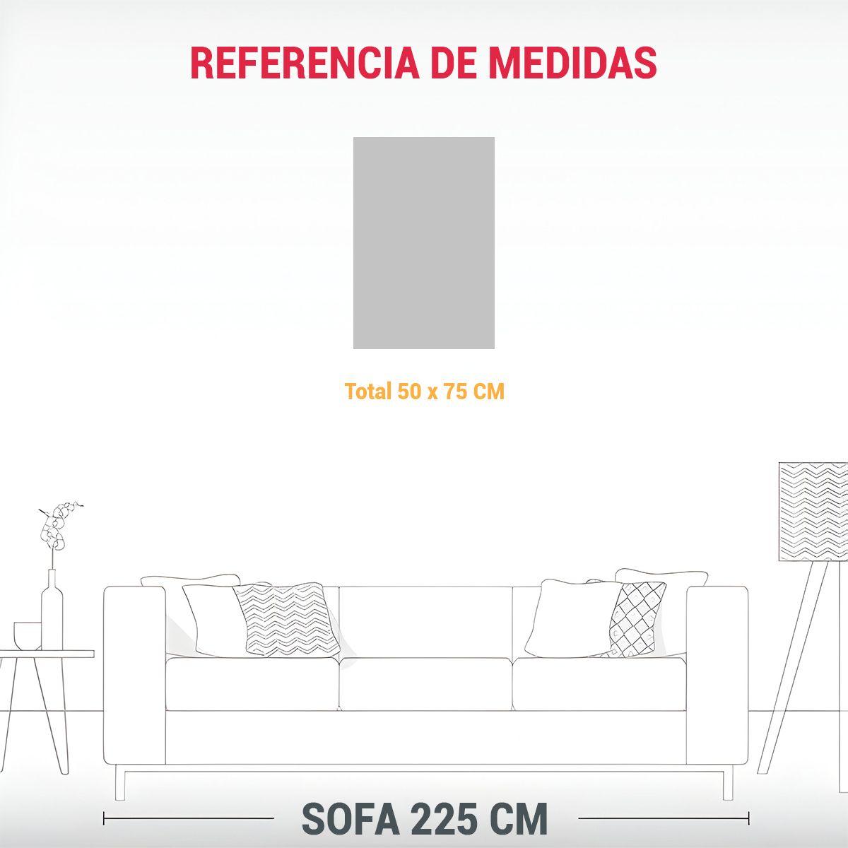 Cuadro Gráfico De Lienzo Plano Con Rosas De 50x75 Cm-1
