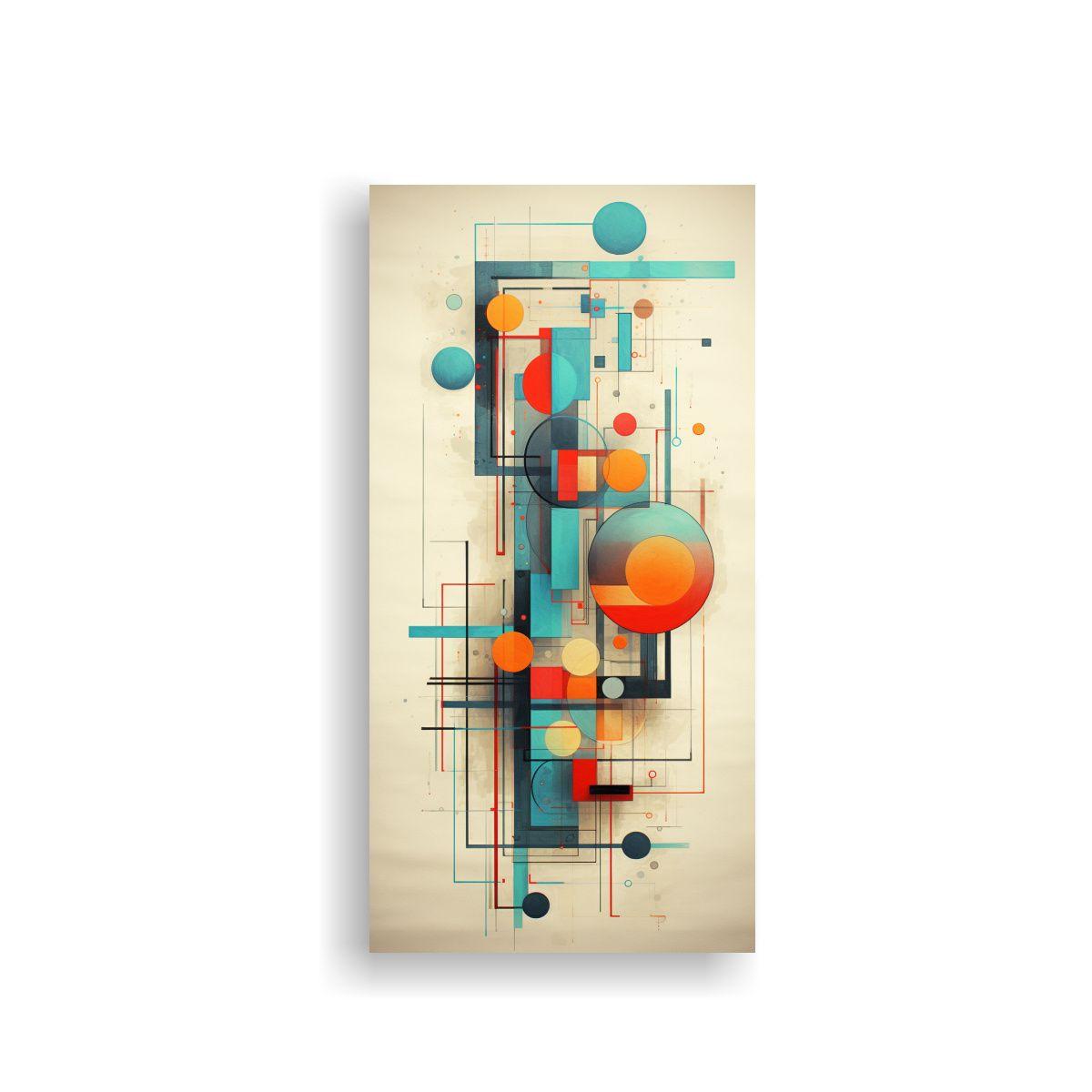 Cuadros Abstractos Geométricos Vintage: Armonía 80x160cm-0