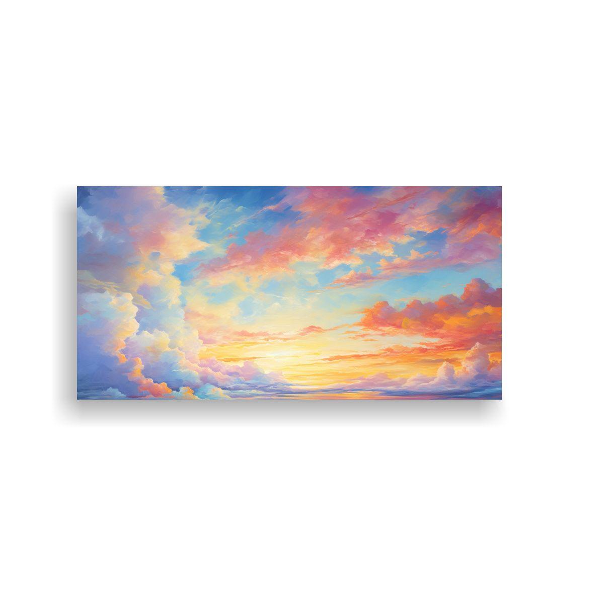 Cuadro De Arte Urbano Con Cielo Mañanero 40x20cm-0
