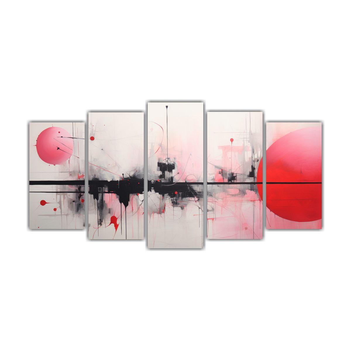 Cuadros Abstractos Hermosos Con Manchas En Lienzo 200x100 Cm-0