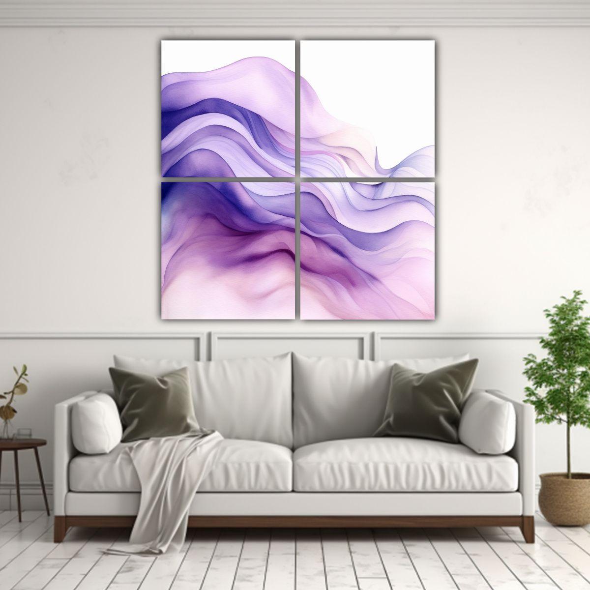 4 Lienzos De Tela Diseño Regalo Con Pintura 180x180 Cm-2