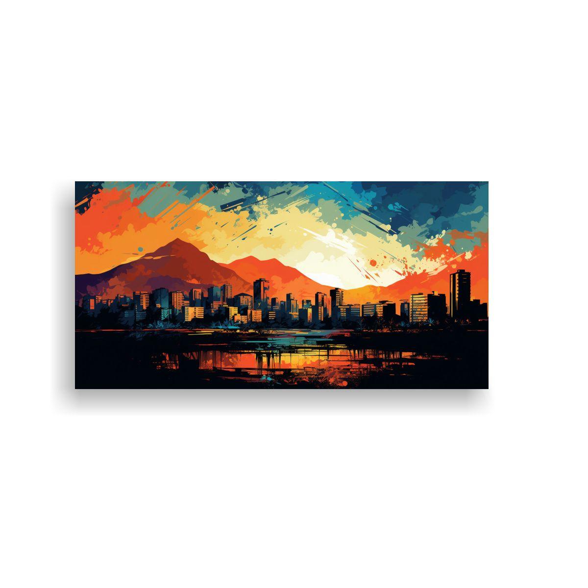 Cuadro Decorativo Estilo Galería En Santiago 120x60 Cm-0