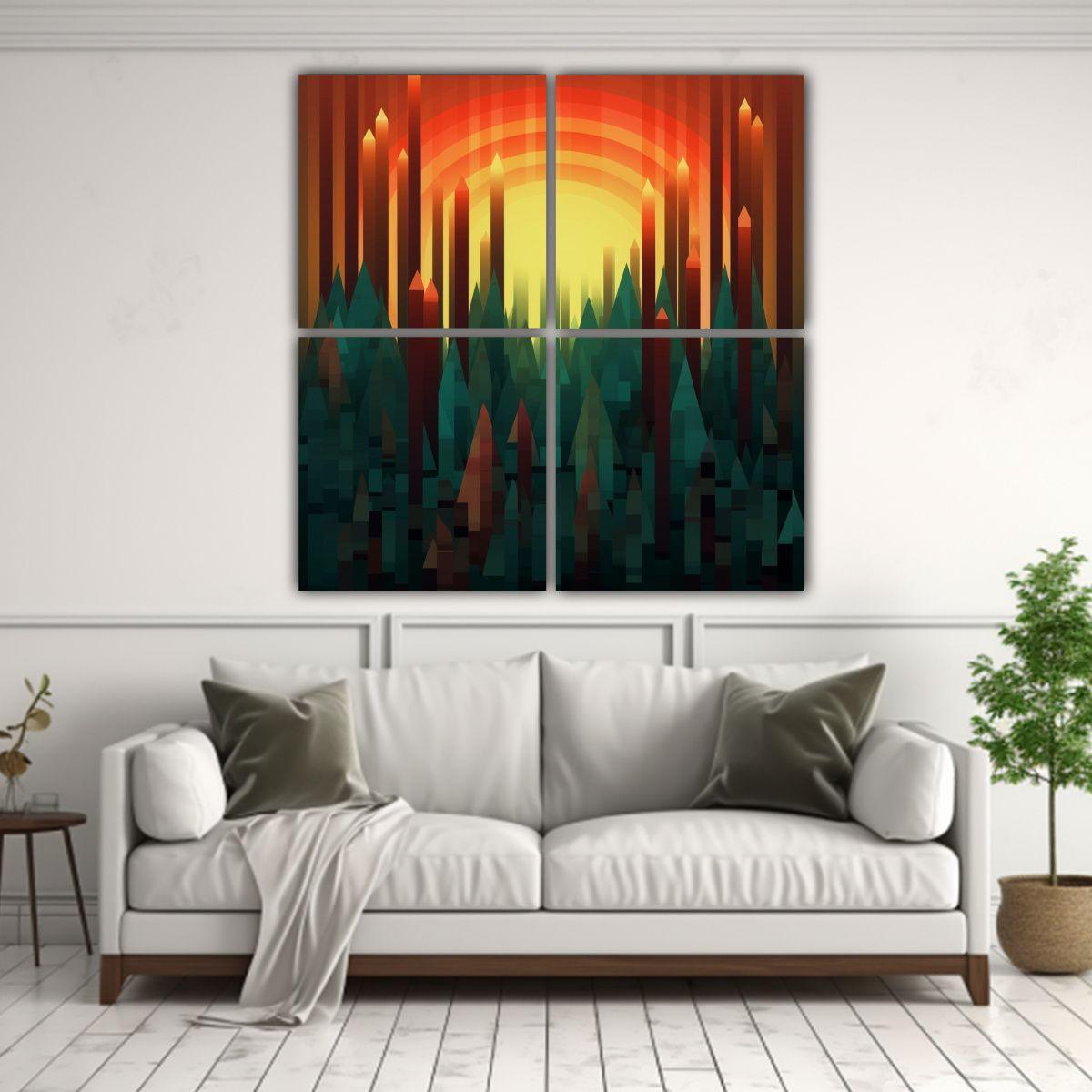 Pinturas De Decoración De Arte De Pared Estilo 100x100 Cm-2